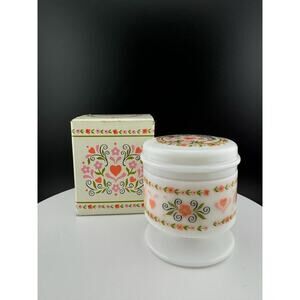 Vintage Avon Collectibles - Hearts and Flowers Candle